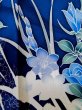 Photo13: L0728D Used Japanese women Vivid Blue FURISODE long-sleeved / Silk. Flower,   (Grade A) (13)