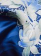 Photo20: L0728D Used Japanese women Vivid Blue FURISODE long-sleeved / Silk. Flower,   (Grade A) (20)