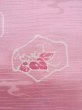 Photo5: Mint L0803B Used Japanese women  Pink HAORI short jacket / Synthetic. Flower,   (Grade A+) (5)