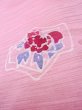 Photo9: Mint L0803B Used Japanese women  Pink HAORI short jacket / Synthetic. Flower,   (Grade A+) (9)