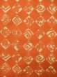 Photo3: Mint L0803F Used Japanese women  Orange HAORI short jacket / Silk. Flower,   (Grade A+) (3)