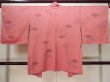 Photo2: Mint L0803H Used Japanese womenPale Grayish Pink HAORI short jacket / Silk. Geometrical pattern,   (Grade A+) (2)