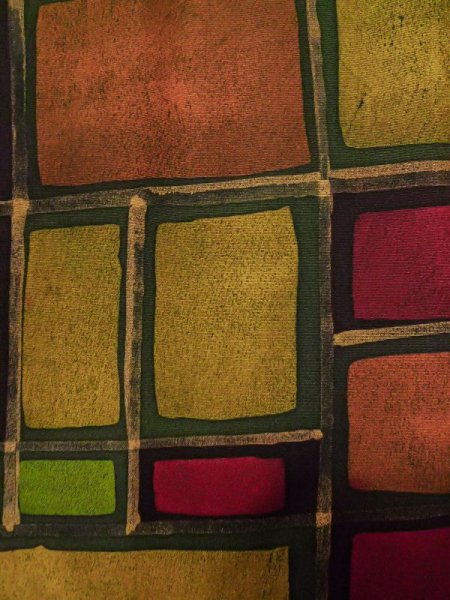 Photo5: L0803I Used Japanese womenPale Grayish Red HAORI short jacket / Silk. Quadrangle   (Grade B) (5)