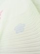 Photo10: L0803K Used Japanese women  Off White HAORI short jacket / Silk. Flower,   (Grade C) (10)