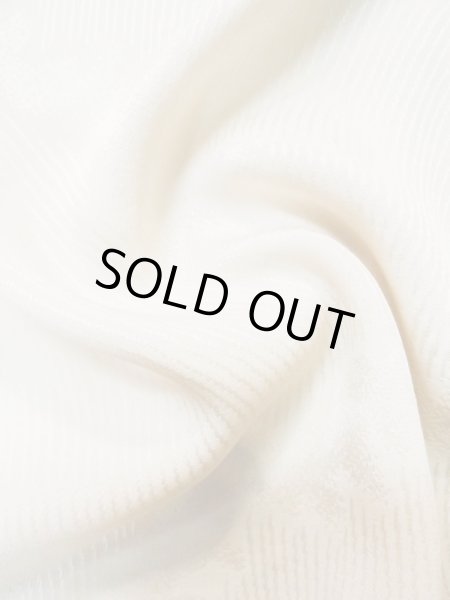 Photo13: L0803Q Used Japanese women  White HAORI short jacket / Silk. Flower,   (Grade C) (13)