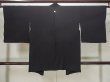 Photo2: L0804A Used Japanese women  Black HAORI short jacket / Synthetic.    (Grade C) (2)