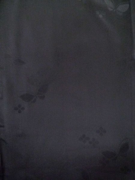 Photo5: L0804A Used Japanese women  Black HAORI short jacket / Synthetic.    (Grade C) (5)