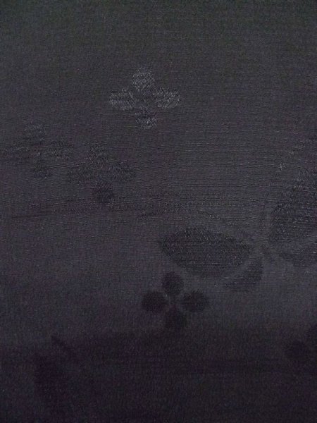 Photo8: L0804A Used Japanese women  Black HAORI short jacket / Synthetic.    (Grade C) (8)