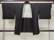 Photo1: L0804B Used Japanese women  Black HAORI short jacket / Synthetic.    (Grade C) (1)