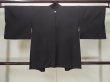 Photo2: L0804B Used Japanese women  Black HAORI short jacket / Synthetic.    (Grade C) (2)