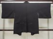 Photo2: L0804C Used Japanese women  Black HAORI short jacket / Synthetic. Tall grass,   (Grade B) (2)