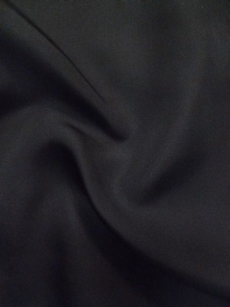 Photo15: L0824B Used Japanese men  Black Men's Haori / Silk.    (Grade D) (15)