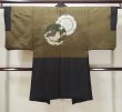 Photo3: L0824E Used Japanese men  Black Men's Haori / Silk.    (Grade C) (3)