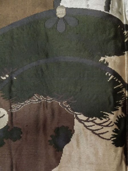 Photo8: L0824E Used Japanese men  Black Men's Haori / Silk.    (Grade C) (8)