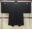 Photo2: L0824F Used Japanese men  Black Men's Haori / Silk.    (Grade B) (2)