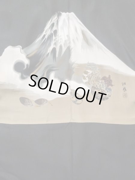 Photo5: L0824H Used Japanese men  Black Men's Haori / Silk.    (Grade C) (5)