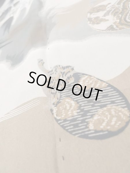 Photo11: L0824H Used Japanese men  Black Men's Haori / Silk.    (Grade C) (11)