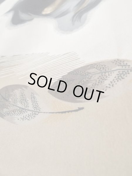 Photo12: L0824H Used Japanese men  Black Men's Haori / Silk.    (Grade C) (12)