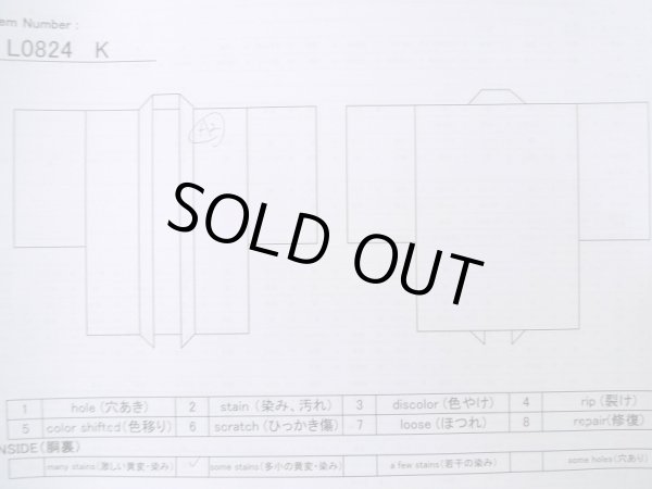 Photo11: L0824K Used Japanese men  Black Men's Haori / Silk.    (Grade B) (11)