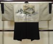 Photo3: L0824M Used Japanese men  Black Men's Haori / Silk.    (Grade B) (3)