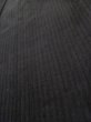 Photo8: L0824N Used Japanese men Dark Brown Men's Haori / Silk. Stripes   (Grade D) (8)