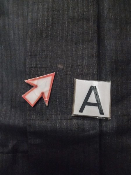 Photo12: L0824N Used Japanese men Dark Brown Men's Haori / Silk. Stripes   (Grade D) (12)