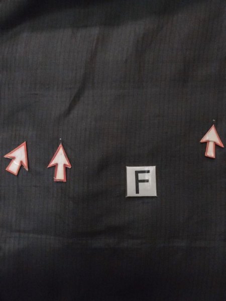 Photo17: L0824N Used Japanese men Dark Brown Men's Haori / Silk. Stripes   (Grade D) (17)