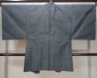 Photo2: Mint L0824W Used Japanese men Dark Blue Men's Haori / Silk. Geometrical pattern   (Grade A+) (2)