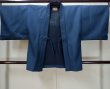 Photo1: Mint L0825A Used Japanese men  Blue Men's Haori / Synthetic. Stripes   (Grade A) (1)