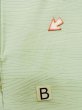Photo16: L0826K Used Japanese women Pale Yellowish Green IROMUJI plain colored / Silk.    (Grade C) (16)