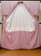 Photo2: L0826L Used Japanese women Pale Pink IROMUJI plain colored / Silk.    (Grade C) (2)