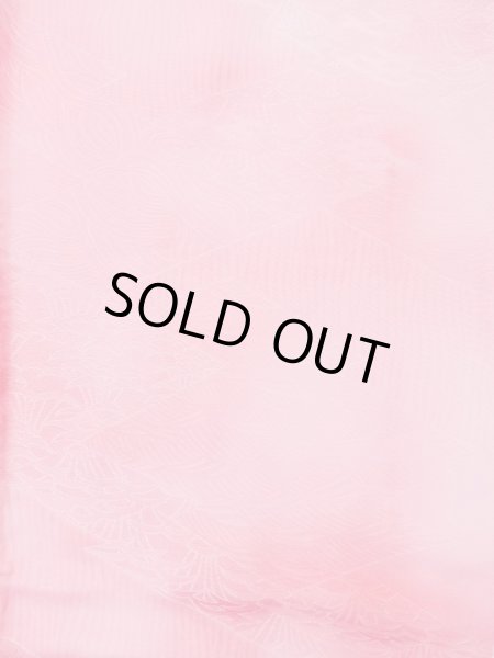 Photo3: L0826O Used Japanese women Light Pink IROMUJI plain colored / Silk. Gradation   (Grade B) (3)