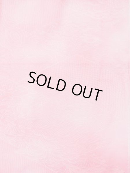 Photo4: L0826O Used Japanese women Light Pink IROMUJI plain colored / Silk. Gradation   (Grade B) (4)