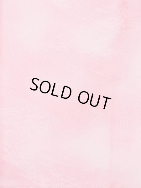 Photo5: L0826O Used Japanese women Light Pink IROMUJI plain colored / Silk. Gradation   (Grade B) (5)