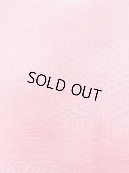 Photo7: L0826O Used Japanese women Light Pink IROMUJI plain colored / Silk. Gradation   (Grade B) (7)