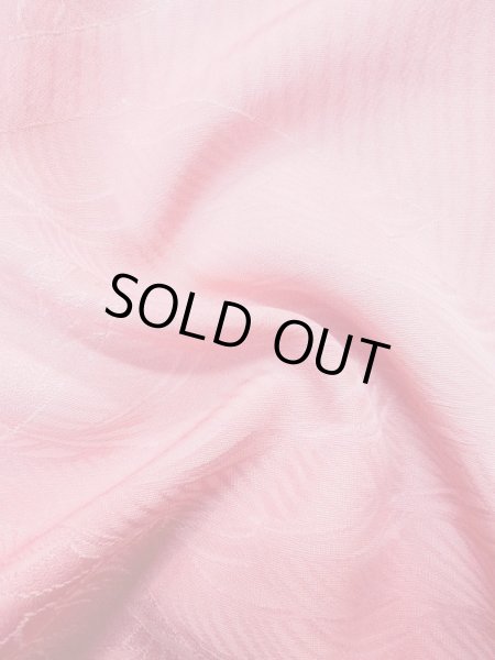 Photo12: L0826O Used Japanese women Light Pink IROMUJI plain colored / Silk. Gradation   (Grade B) (12)