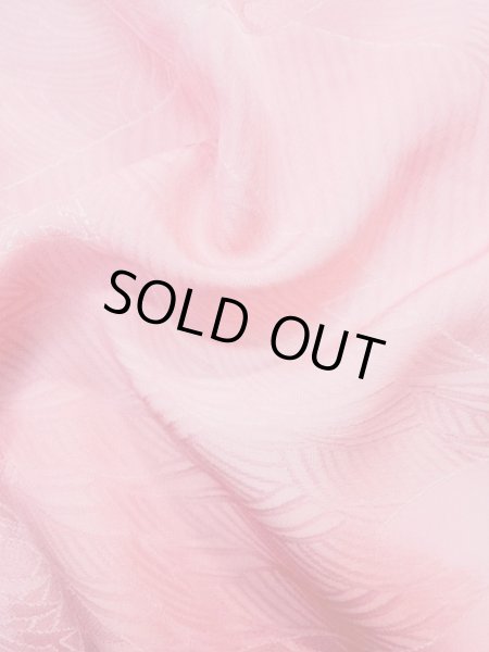 Photo13: L0826O Used Japanese women Light Pink IROMUJI plain colored / Silk. Gradation   (Grade B) (13)