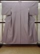 Photo1: L0826S Used Japanese womenPale Grayish Wisteria IROMUJI plain colored / Wool.    (Grade C) (1)