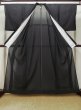 Photo2: L0827C Used Japanese women  Black MONTSUKI crests / Silk.    (Grade B) (2)