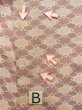 Photo13: L0907C Used Japanese womenPale Light Dark Red HAORI short jacket / Synthetic. Abstract pattern   (Grade D) (13)