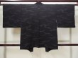 Photo2: L0907J Used Japanese women  Black HAORI short jacket / Silk. Abstract pattern   (Grade B) (2)