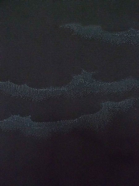 Photo8: L0907J Used Japanese women  Black HAORI short jacket / Silk. Abstract pattern   (Grade B) (8)