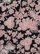 Photo3: L0907M Used Japanese women  Black HAORI short jacket / Silk. Chinese flower,   (Grade B) (3)