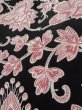 Photo9: L0907M Used Japanese women  Black HAORI short jacket / Silk. Chinese flower,   (Grade B) (9)