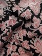 Photo12: L0907M Used Japanese women  Black HAORI short jacket / Silk. Chinese flower,   (Grade B) (12)