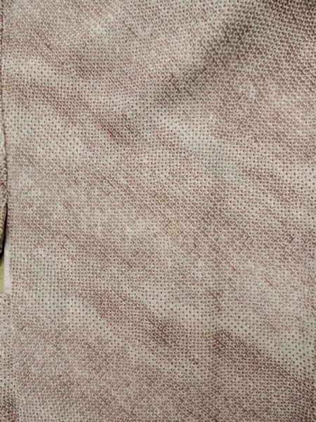 Photo3: L0907O Used Japanese women Pale Brown HAORI short jacket / Silk. Dapple pattern   (Grade B) (3)