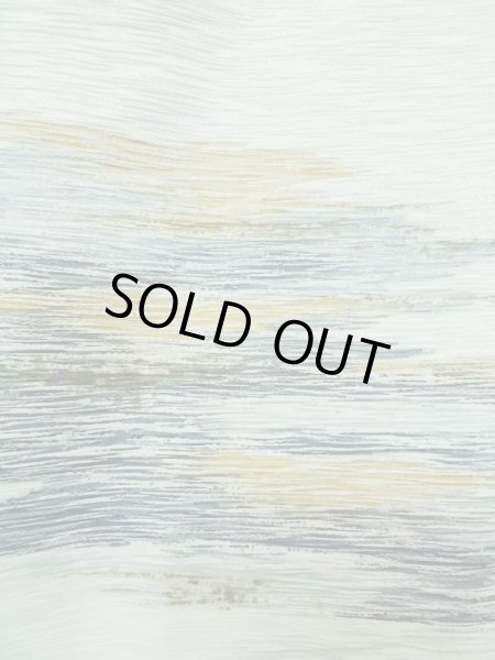 Photo4: L0907Q Used Japanese women Pale Light Blue HAORI short jacket / Silk. Abstract pattern   (Grade C) (4)