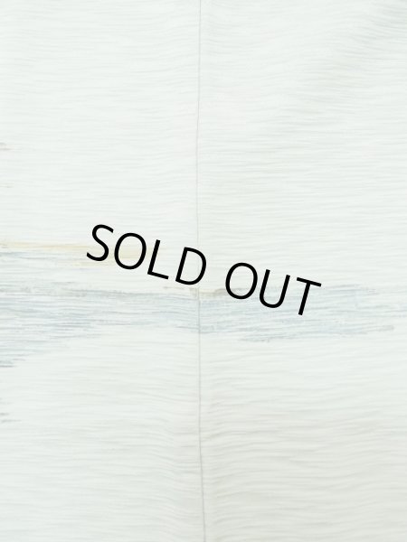 Photo5: L0907Q Used Japanese women Pale Light Blue HAORI short jacket / Silk. Abstract pattern   (Grade C) (5)