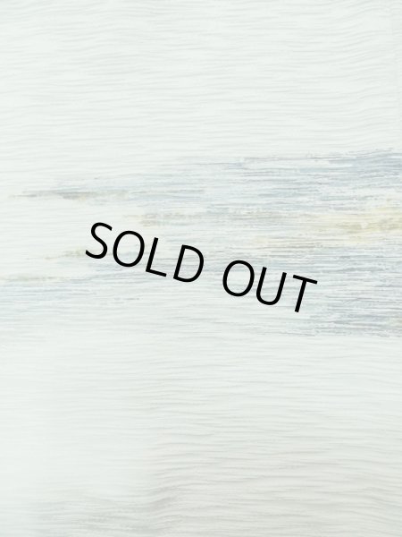 Photo6: L0907Q Used Japanese women Pale Light Blue HAORI short jacket / Silk. Abstract pattern   (Grade C) (6)