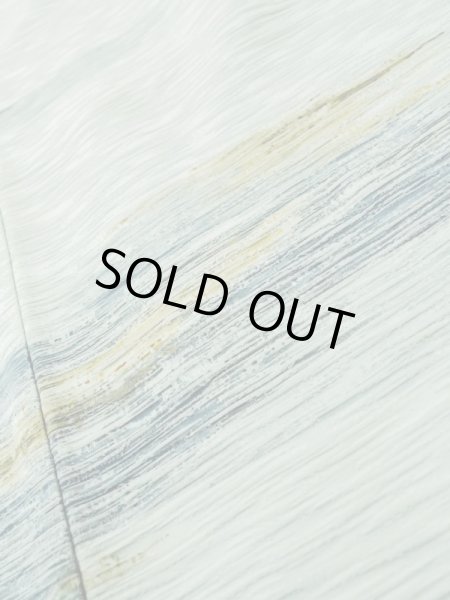 Photo7: L0907Q Used Japanese women Pale Light Blue HAORI short jacket / Silk. Abstract pattern   (Grade C) (7)